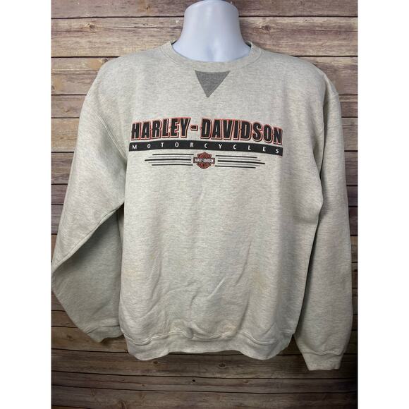 Harley-Davidson Sweatshirt 2000 Gray XL Motorcycle Logo Vintage Crew Pullover - Picture 3 of 16